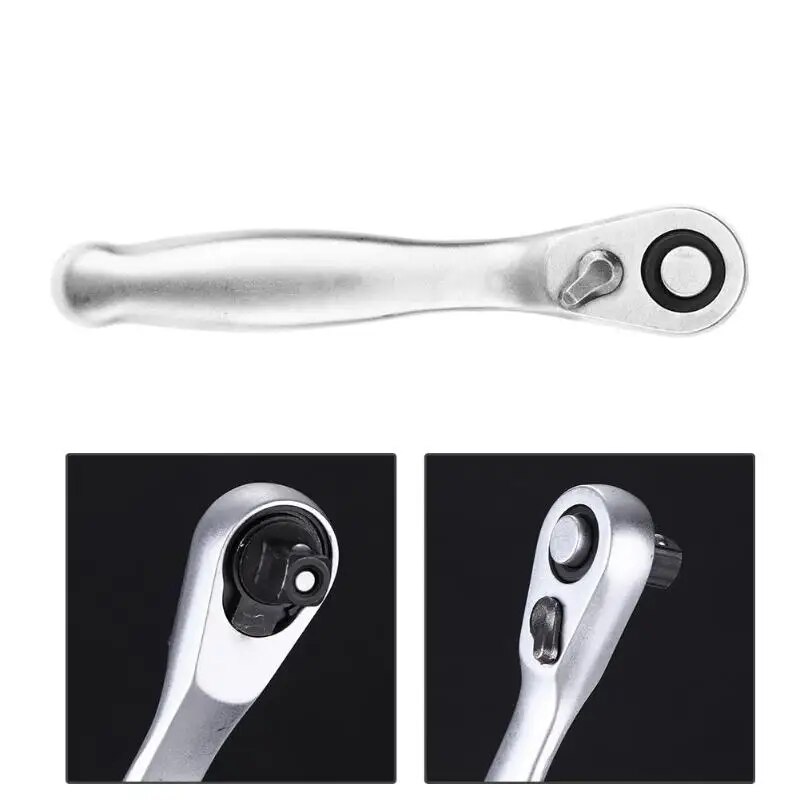ใหม่ทนทานความแข็งสูง Mini 72 ฟัน One Fourth Ratchet ประแจ Quick และความพยายามประหยัดประแจซ็อกเก็ตประแจวงล้อ 1PC