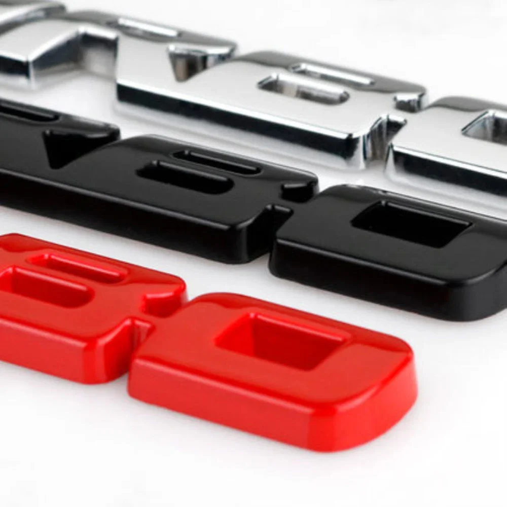 9.7*1.1 cm Car Styling Car Turbo Boost Loading Boosting 3D Metal Chrome Zinc Alloy 3D Emblem Badge Sticker Decal Auto Accessory