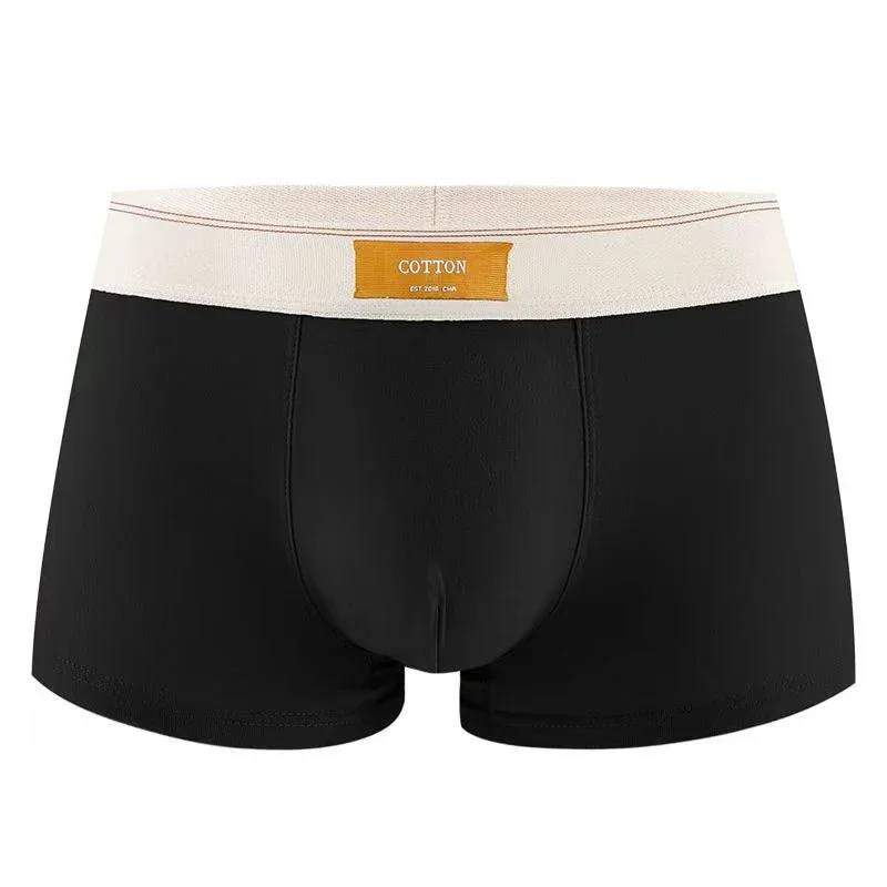 3 uds pantalones cortos ropa interior de Color sólido para hombres calzoncillos transpirables bragas finas sexis lencería convexa en U bragas para hombres L-4XL