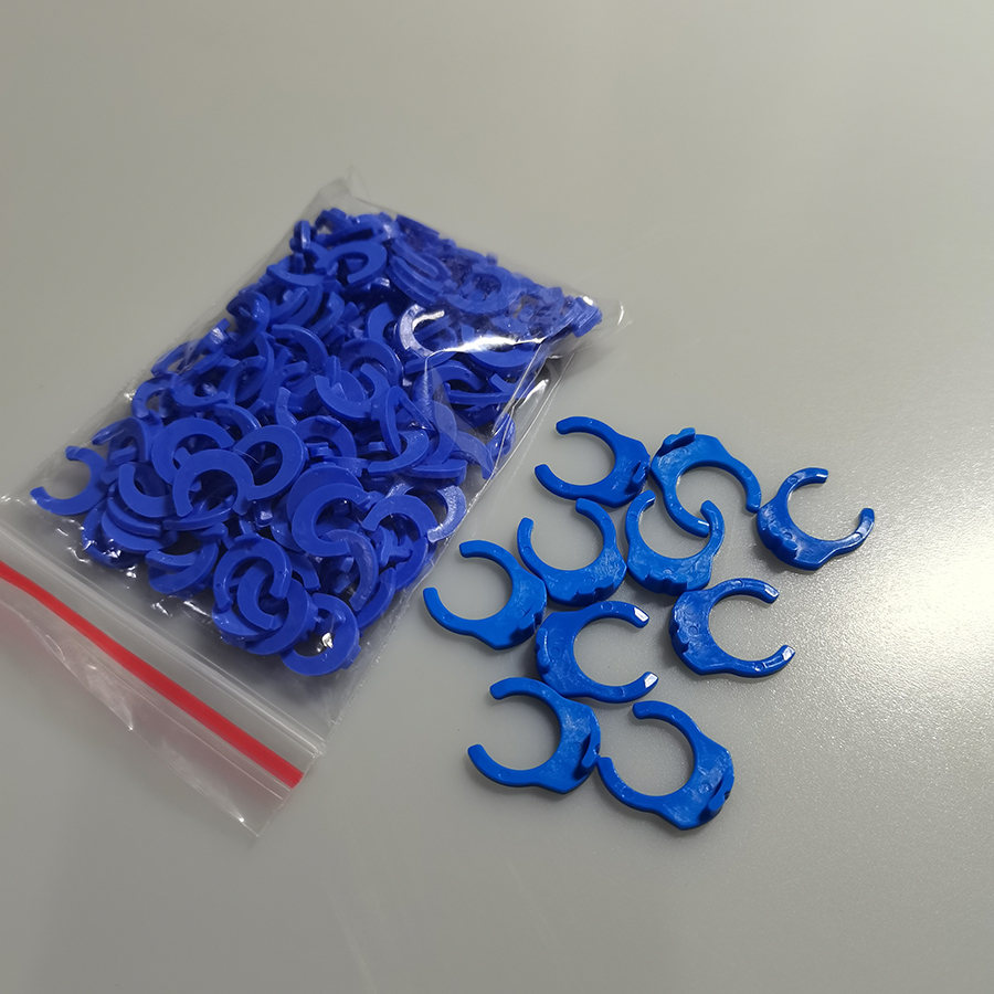 Tubo OD PE de 100 y 1/4 pulgadas, conector rápido de manguera de anillo en C con Clip azul, filtro de agua para acuario RO, sistema de ósmosis inversa, 3/8 Uds.