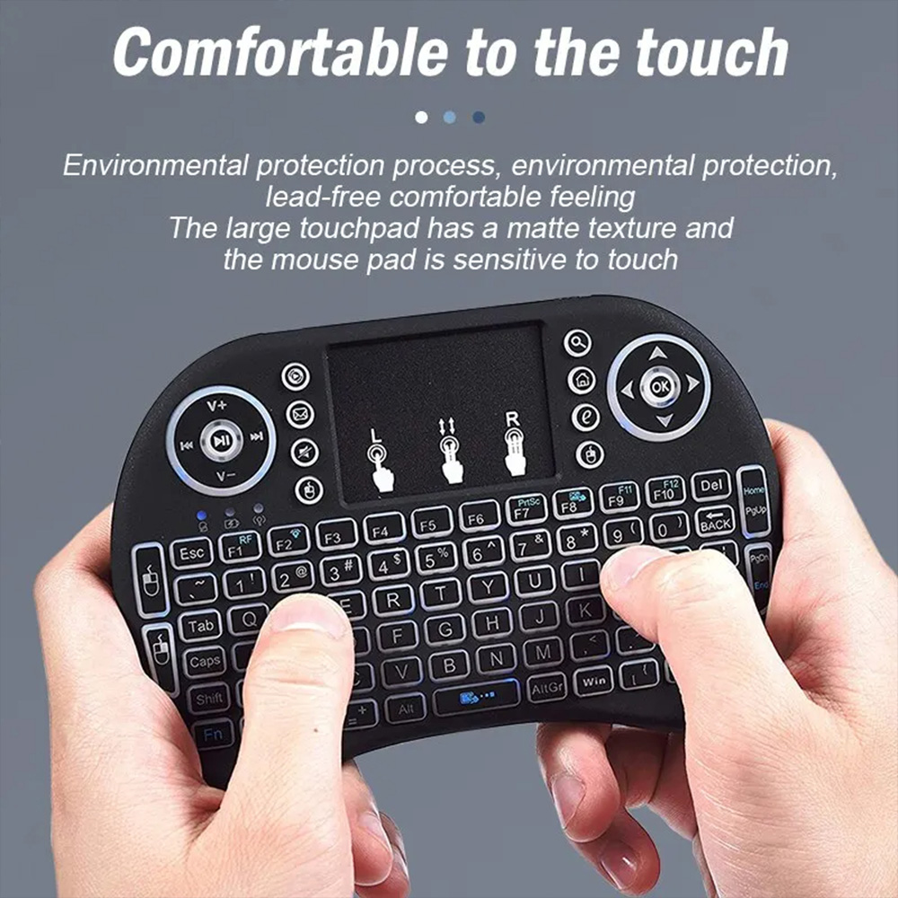 Air Mouse Wireless Remote Control i8 7 Color Backlit 2.4G Portable Multi-function Mini Keyboard for Smart Android TV BOX