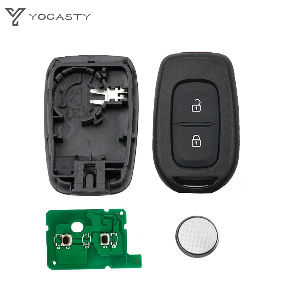 Yocasty 2/3ボタンリモートキーフォブ433mhz pcf7961m fortunSandero dacia logan lodgy dokker duster trafic replace Control