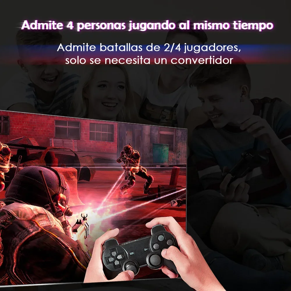 Console per videogiochi retrò Stick M8 Controller wireless 4K 20000 emulatori 9 giochi integrati Regalo compatibile con PS1 per bambini