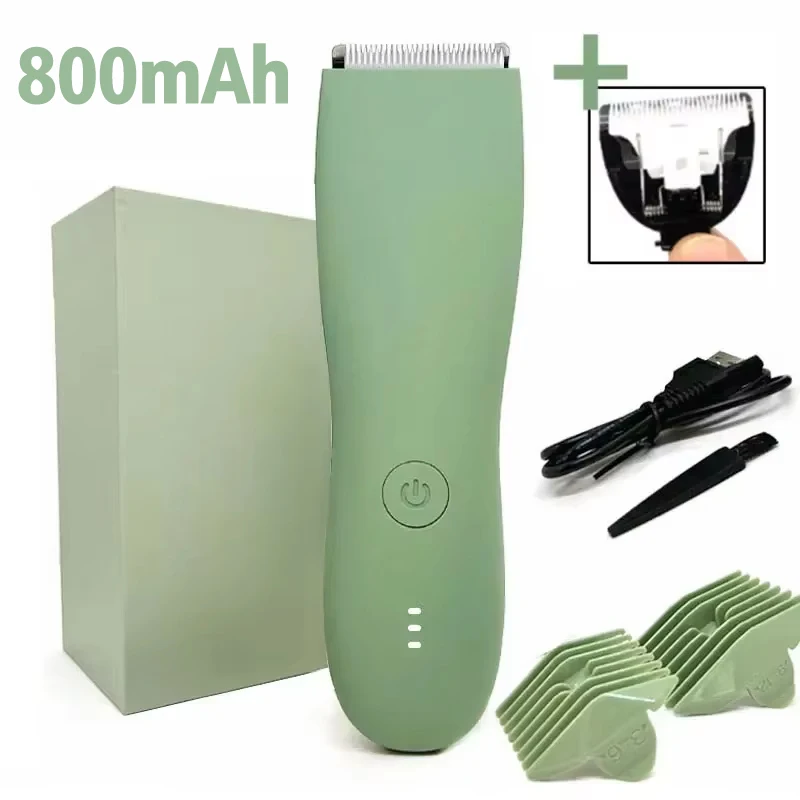 Cơ Thể Tông Đơ Cắt Tóc Cạo Râu Cho Nam Bóng Tông Đơ Háng Mu Có Thể Thay Thế Lưỡi Gốm Groomer Lược Điện Chống Nước Clippe
