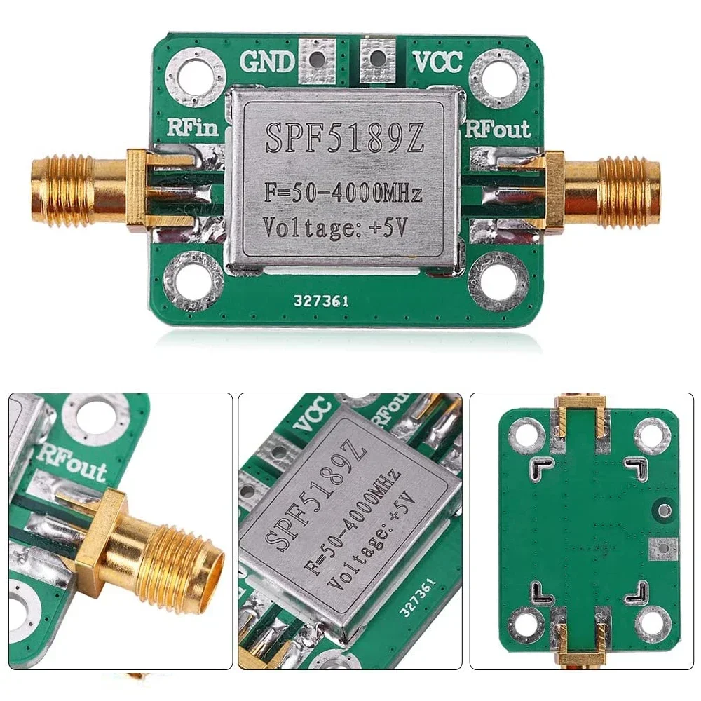 RF-Versterker Met Lage Ruis: Spf5189 Lna Voor 50-4000Mhz/5-6000Mhz, Versterkingsbereik Van 0,6db Tot 20db, Afgeschermde Bordconfiguratie