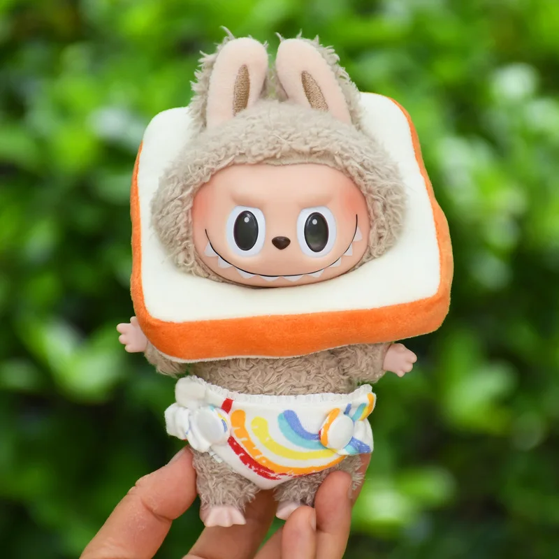 17 センチメートルかわいいミニぬいぐるみの服衣装アクセサリー韓国 Kpop Exo Labubu アイドル人形スカートフード服 DIY キッズギフト