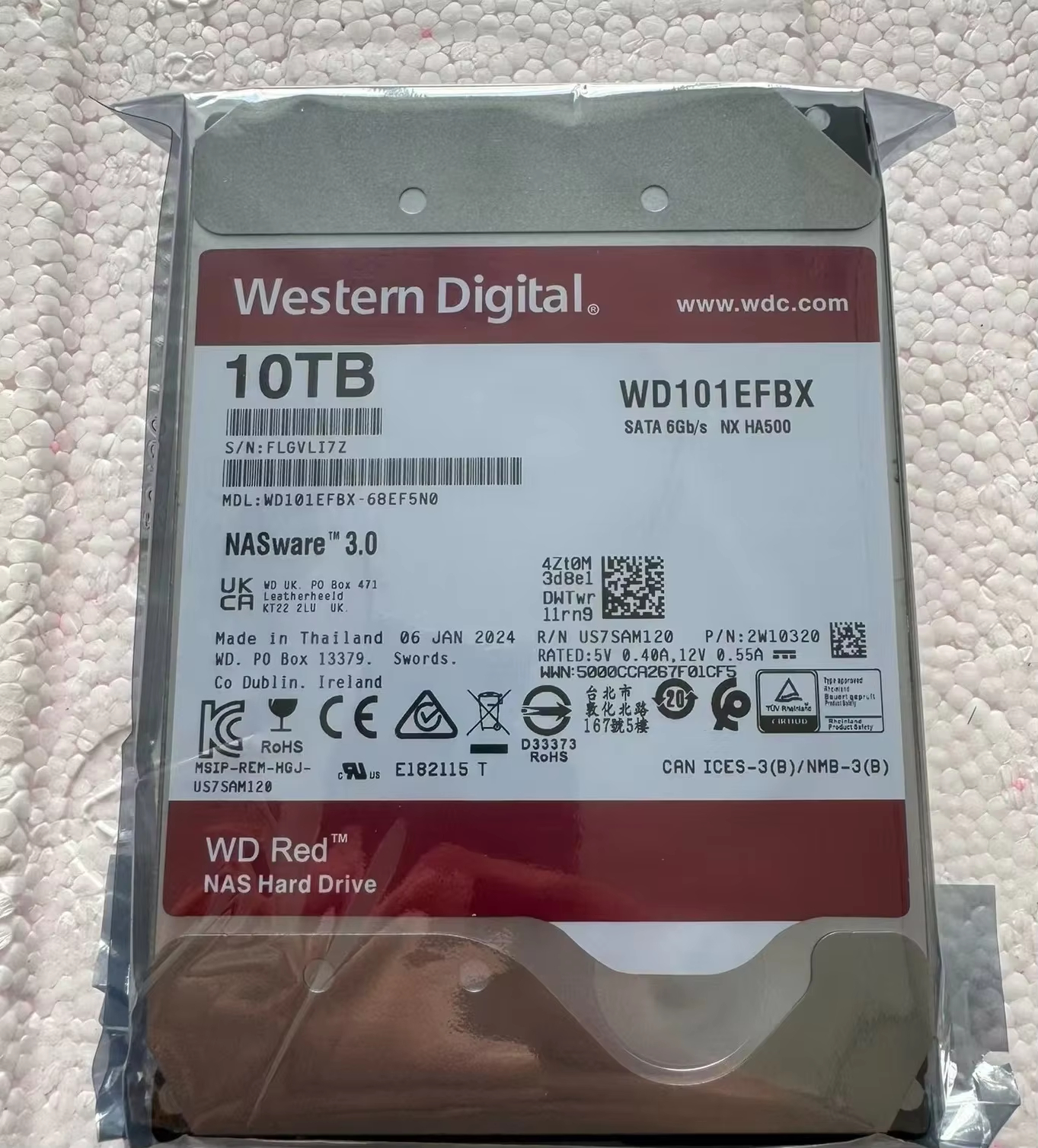 WD 10TB WD Red Plus NAS Internal Hard Drive HDD - 7200 RPM, SATA 6 Gb/s, CMR, 256 MB Cache, 3.5" - WD101EFBX