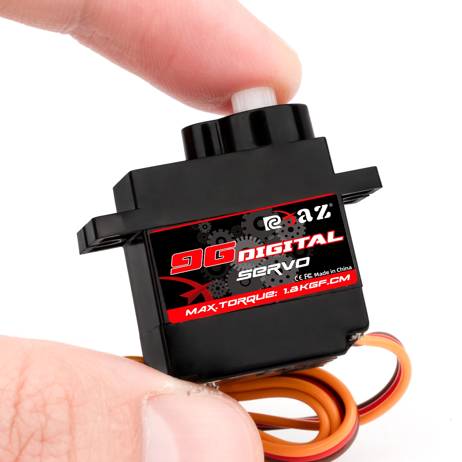 RCXAZ 9 g Kunststoff/Eisen/Kupfergetriebe 1,6 kg digitales Servo für RC Starrflügelflugzeug Roboter Auto Boot Kanalflugzeug kleiner Servomotor