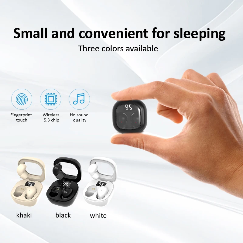 SK19-auriculares Bluetooth 5,3, miniauriculares invisibles TWS, inalámbricos, estéreo HIFI, reducción de ruido, con micrófonos