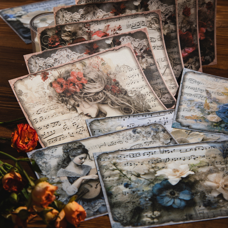 Mr. Papier, 6 Stile, jeweils 30 Stück, Musik thema Material Papier, DIY handgemachte Collage dekorative Träger Papier Papiers chnitte