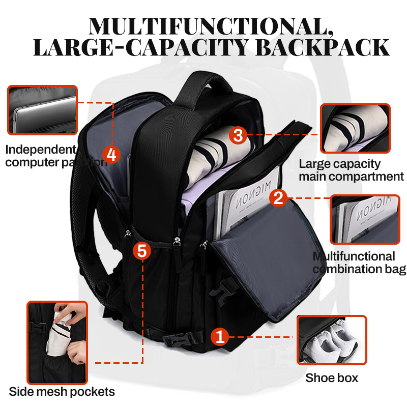 กระเป๋าเป้สะพายหลัง 40x20x25 Ryanair, กระเป๋าเป้สะพายหลังเดินทางสําหรับผู้หญิงผู้ชาย, สินค้าส่วนตัวกระเป๋าเป้สะพายหลัง, กระเป๋าเป้สะพายหลังแล็ปท็อป Weekender ธุรกิจ