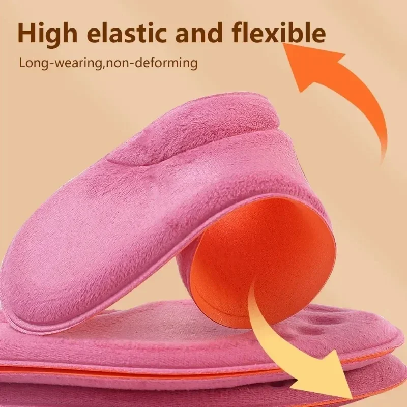 10/4/2PCS Winter Selbst Heizung Einlegesohlen Thermische Verdicken Nicht Slip Massage Memory Foam Schuhe Pads Laufschuhe Pads für Männer Frauen