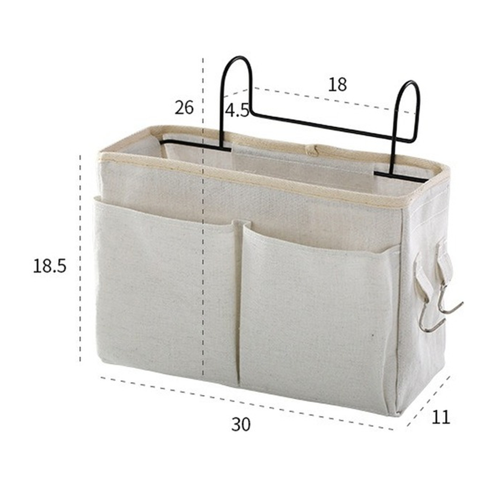 Custodia laterale per lettino Porta pannolini Organizzatore portaoggetti per culla Borsa portaoggetti da comodino Caddy sospeso Tasche per giocattoli da comodino Accessori per neonati