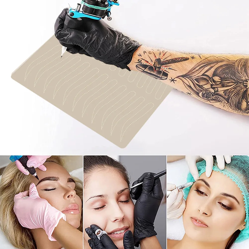Práctica de cejas tatuaje piel Microblading maquillaje permanente tatuaje piel entrenamiento profesional piel falsa tatuaje accesorios suministro