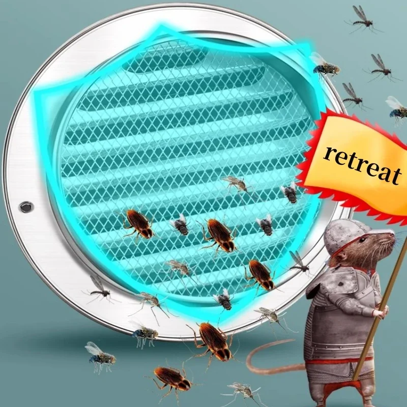 สแตนเลสสตีลเพดาน Air Vent ท่อระบายอากาศท่อไอเสีย Grille กันน้ํา Outlet ช่องระบายอากาศสําหรับฮาร์ดแวร์บ้าน