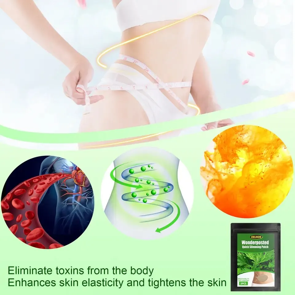 10/60 PCS Pack Slim Belly Patch Slimming Patch ลดน้ําหนักสติกเกอร์แพทช์กระชับสัดส่วน Wormwood Slimming สติกเกอร์