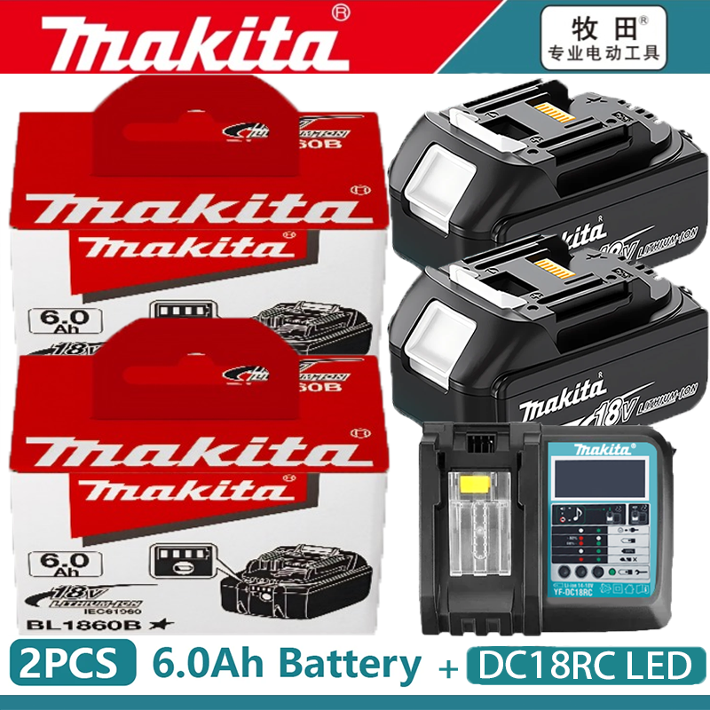 💎 Оригинальный аккумулятор Makita 6Ah для Makita 18 В BL1830B BL1850B BL1850 BL1840 BL1860 BL1815, сменный литиевый аккумулятор 💎