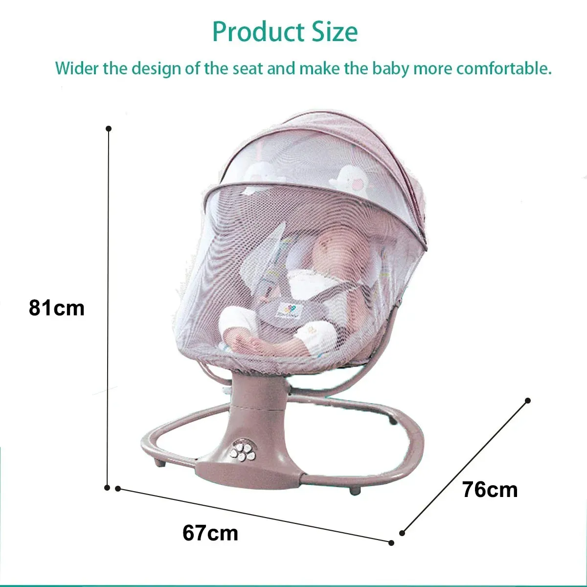 Berço elétrico para bebês, bluetooth, com mosquiteiro, música bluetooth, cadeira de balanço multifuncional, berço para recém-nascidos 2024