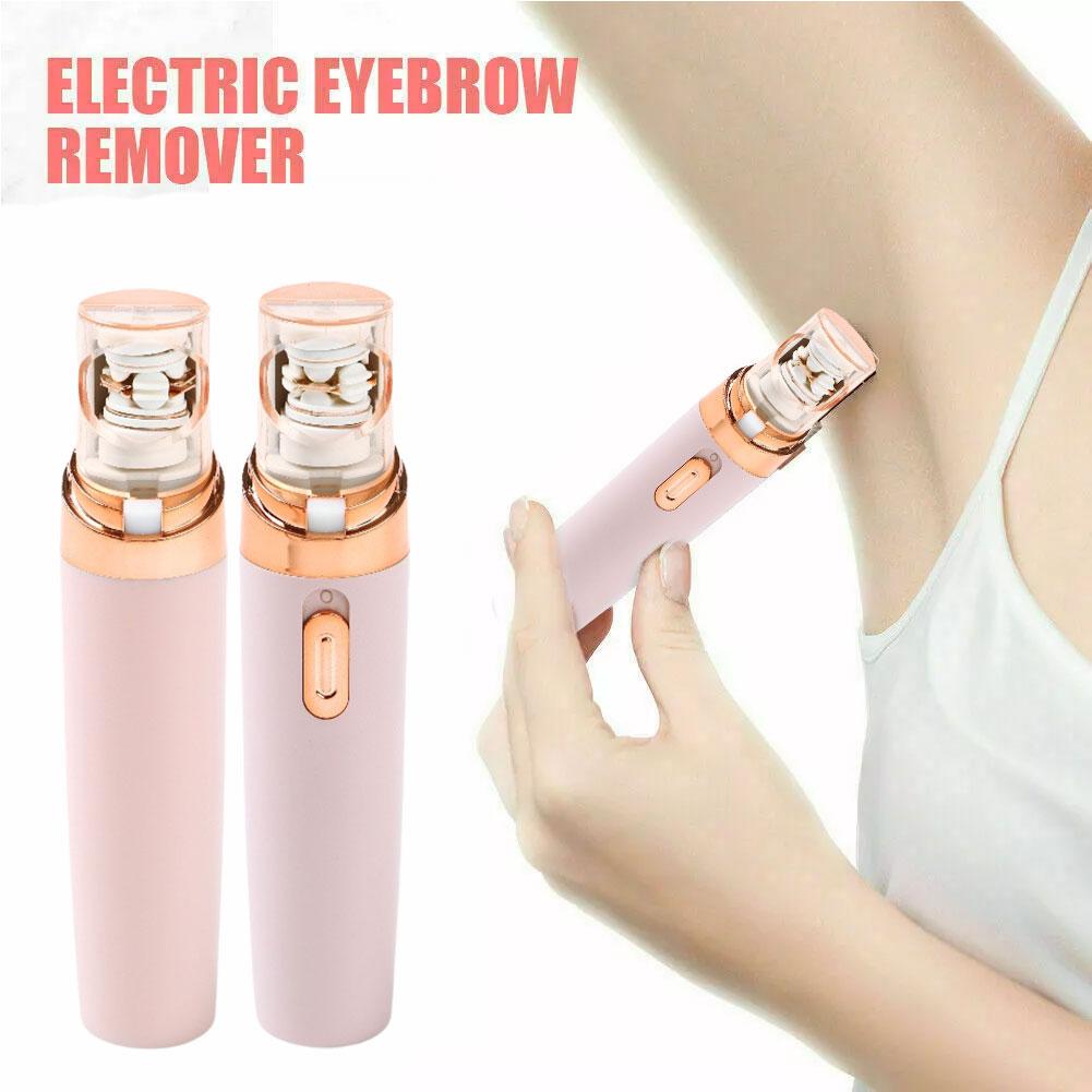 1pc Electric Eyebrow Trimmer Mini Eye Brow Epilator Razor Portable Removal Shaver Lipstick Hair Shape Tool Facial Painless D1G7