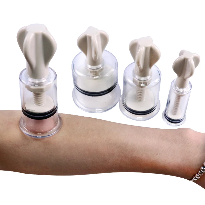 Cupping อุปกรณ์สูญญากาศ Cupping ชุดถ้วยดูดนวดกายภาพบําบัด Jars คู่มือหมุน Cupping Anti Cellulite Massager