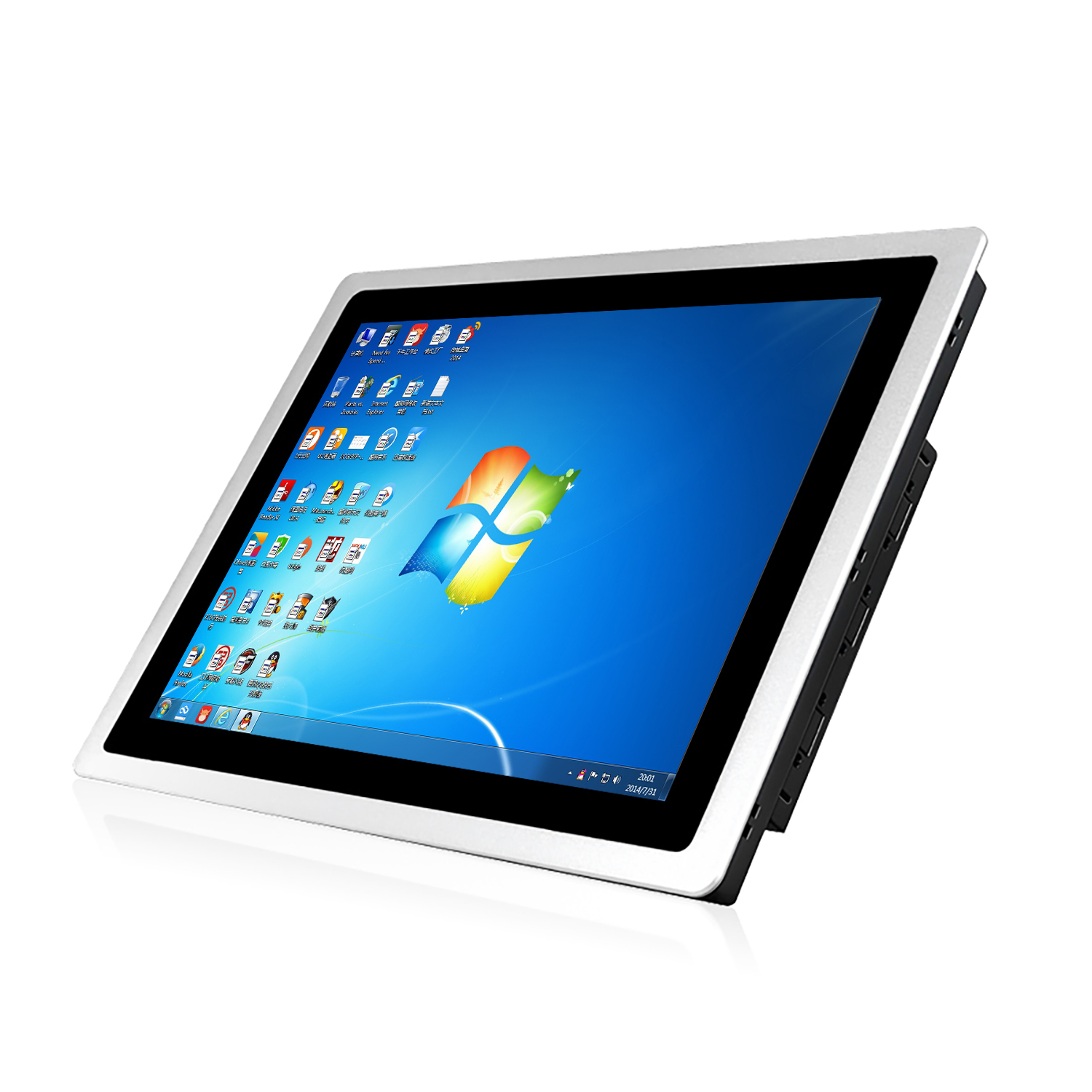 17 19 21.5 Inch industrial computer panel pc all-in-one pc with capacitive touch screen built-in wifi RS232 com for win10 pro