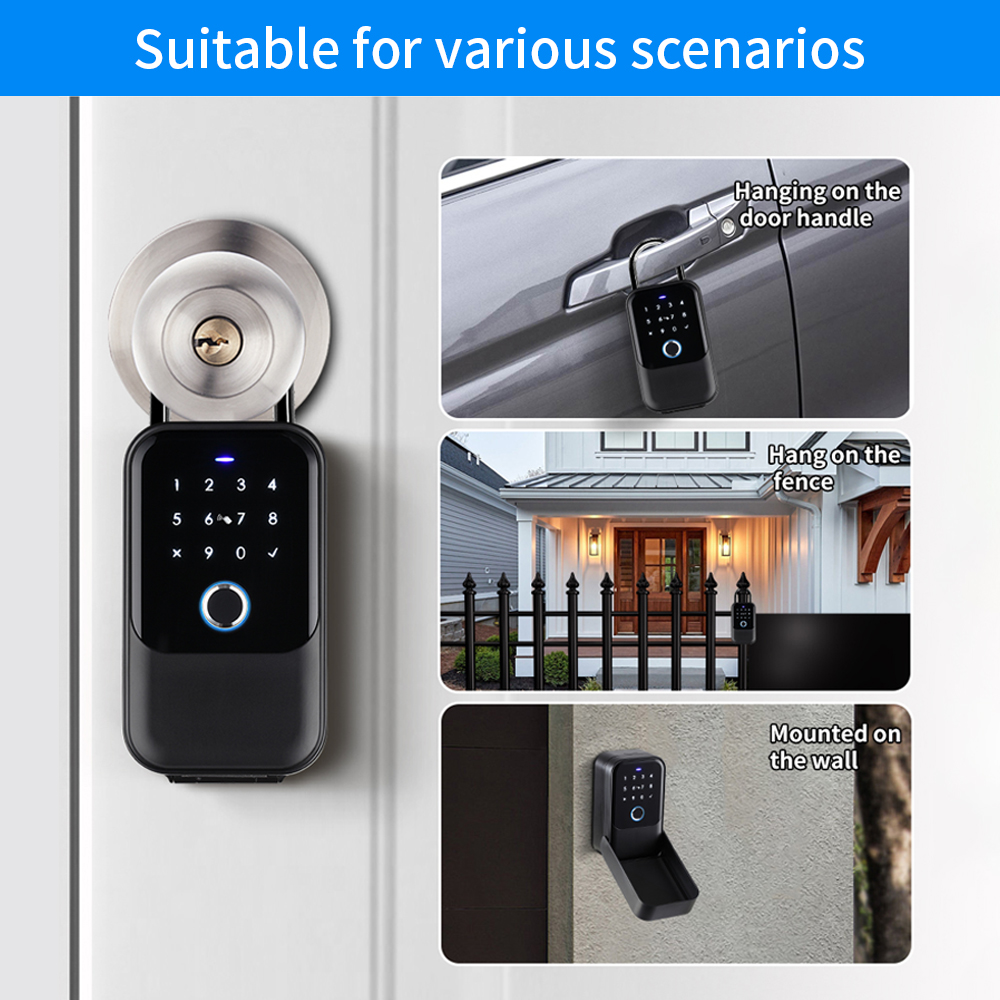 Caja fuerte TTlock con contraseña Bluetooth, caja de llave Digital, aplicación remota, desbloqueo, montaje en pared, caja de bloqueo de llave de seguridad, candado