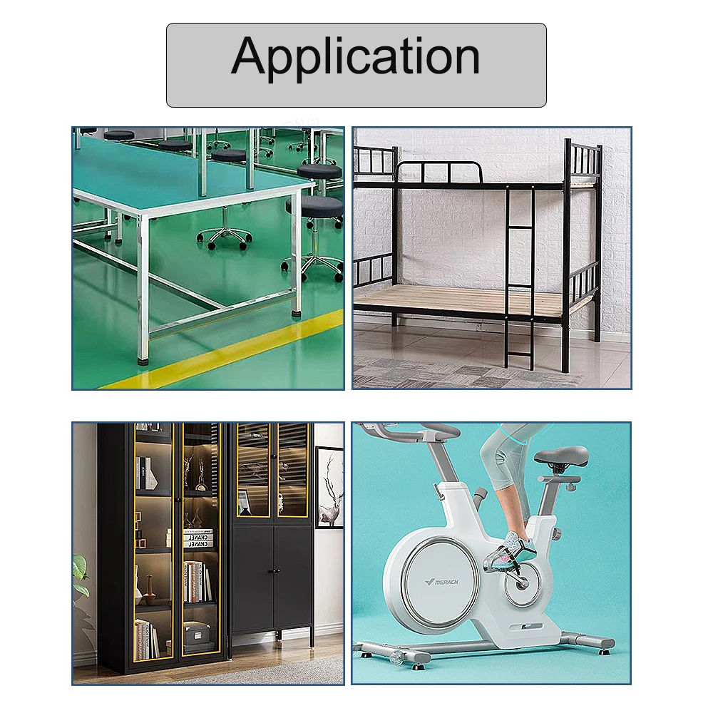 4 Vuông Chân Điều Chỉnh Kèm M8 Hạt Ống Cắm Hình Chữ Nhật Nội Thất Ống Bao Da Bàn Ghế Chân Tăng Chiều Cao Chân miếng Lót