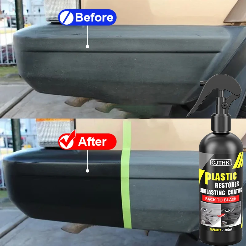 Restaurador de plástico para coche, renovador de plástico brillante de espalda a negro, revestimiento duradero, restauración de cuero, productos de limpieza de pulido automático