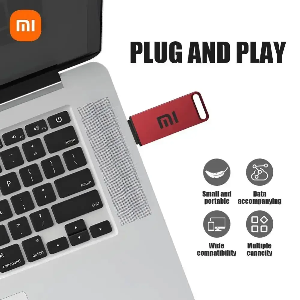 Xiaomi 16TB Flash Drive USB 3.2 Transferência de alta velocidade SSD Pen Drive de metal de alta capacidade Tipo C Memória portátil Unidade U à prova d'água