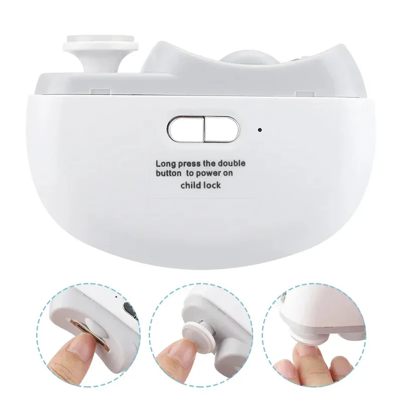 Tagliaunghie elettrici per lucidare e lucidare, tagliaunghie automatici, tagliaunghie ricaricabili, nail art per neonati e adulti