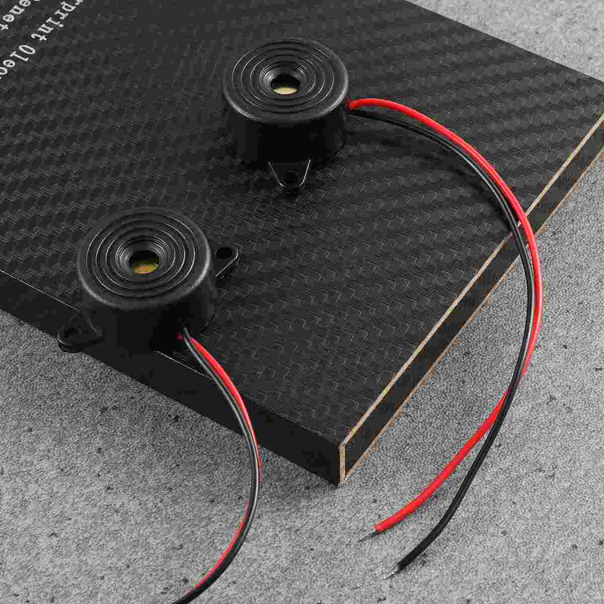 Zumbador piezoeléctrico 9v, DC 3- 24V 85DB Alarma electrónica activa Zumbador piezoeléctrico 9v con cable, para dormitorio de oficina en casa, 2