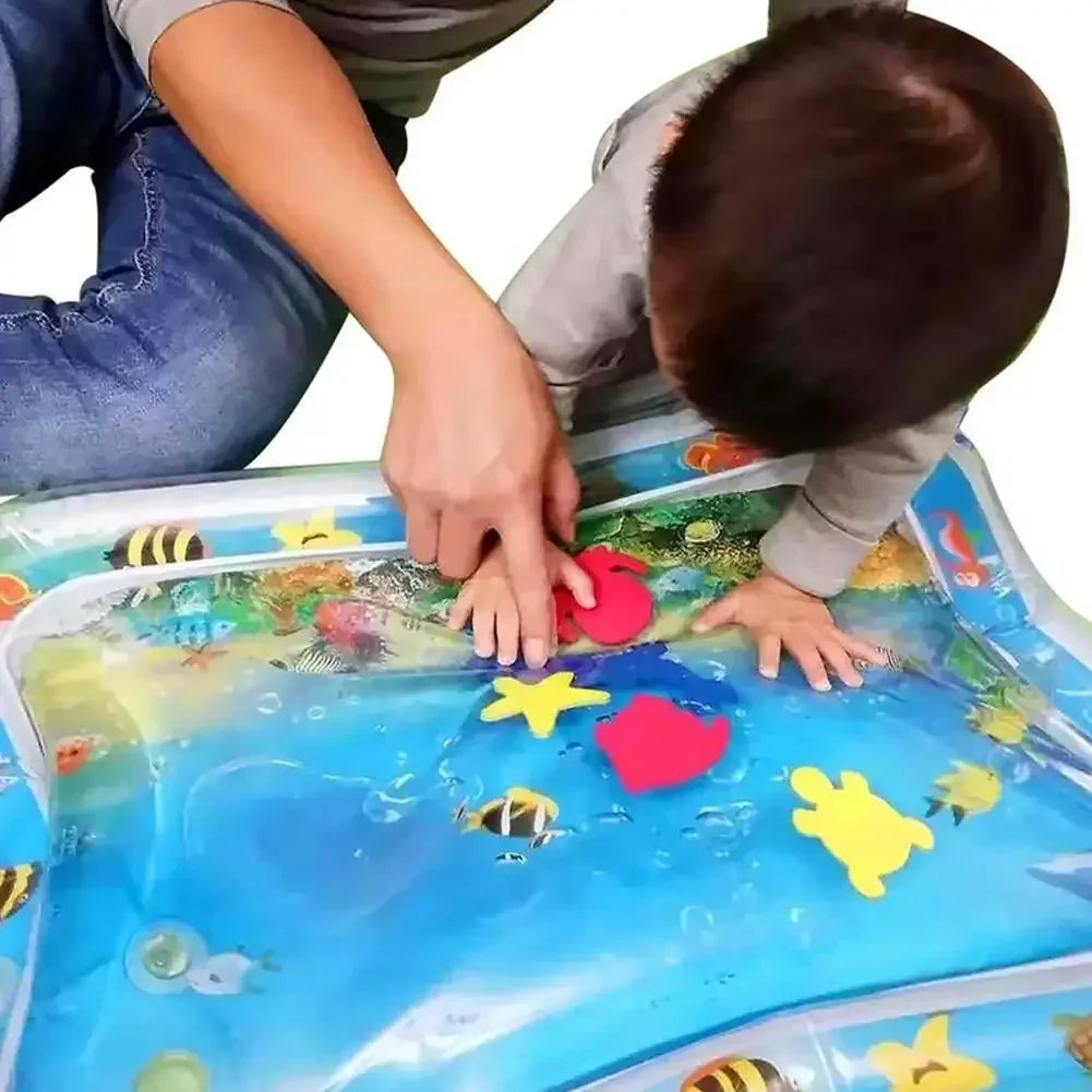 Infinno inflável barriga tempo esteira premium bebê água jogar esteira para bebês e crianças brinquedos do bebê