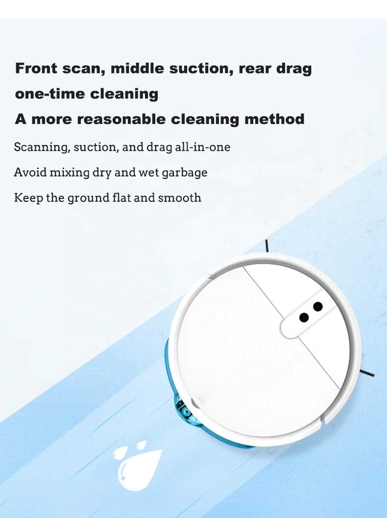 Control remoto inteligente para teléfono móvil, Robot de barrido todo en uno con succión y arrastre