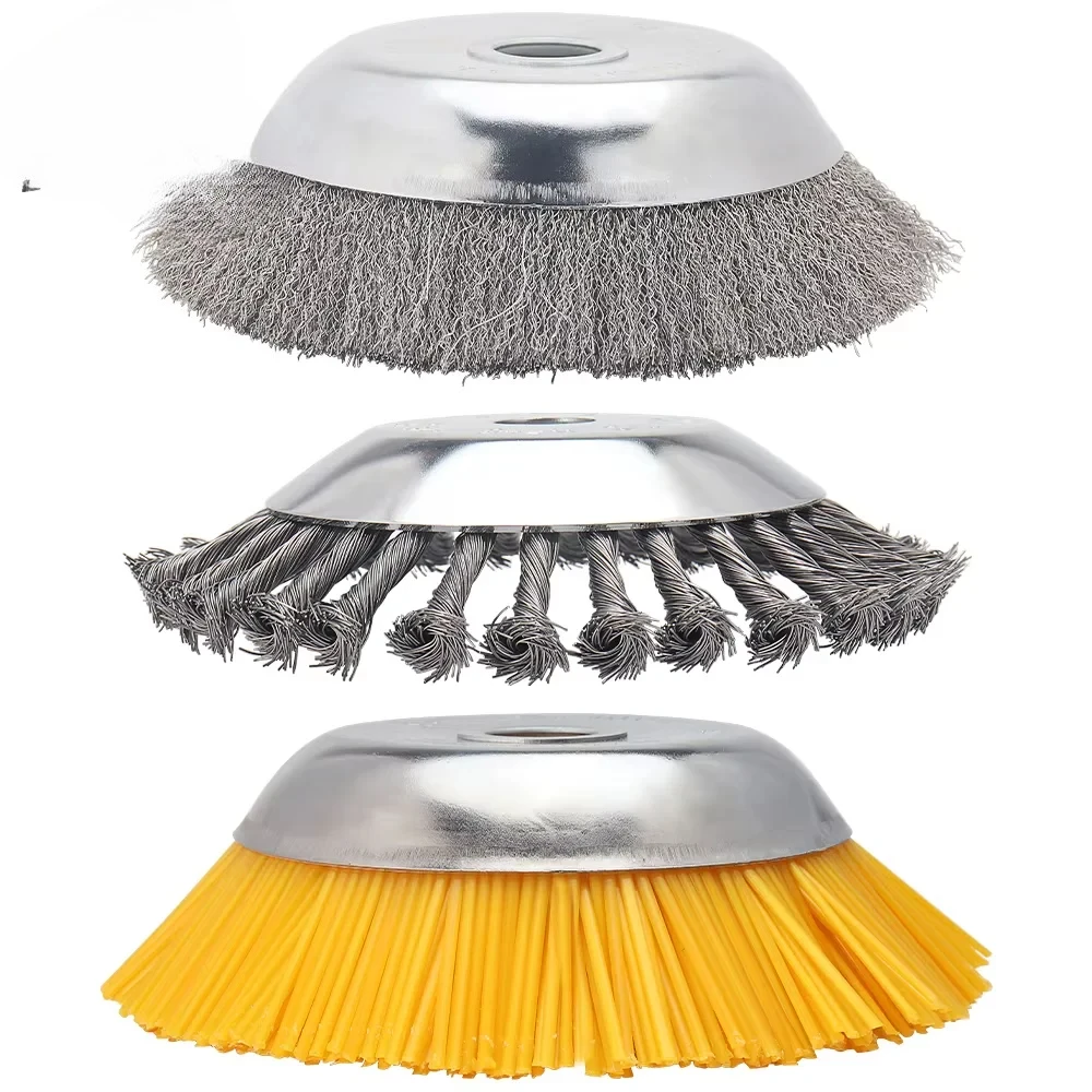 Landscaping Weeding Machine 6/8 Inch Weeder Rotary Weed Brush Joint Twist Knot Steel Wire Wheel Brush Disc Power Garden Tool