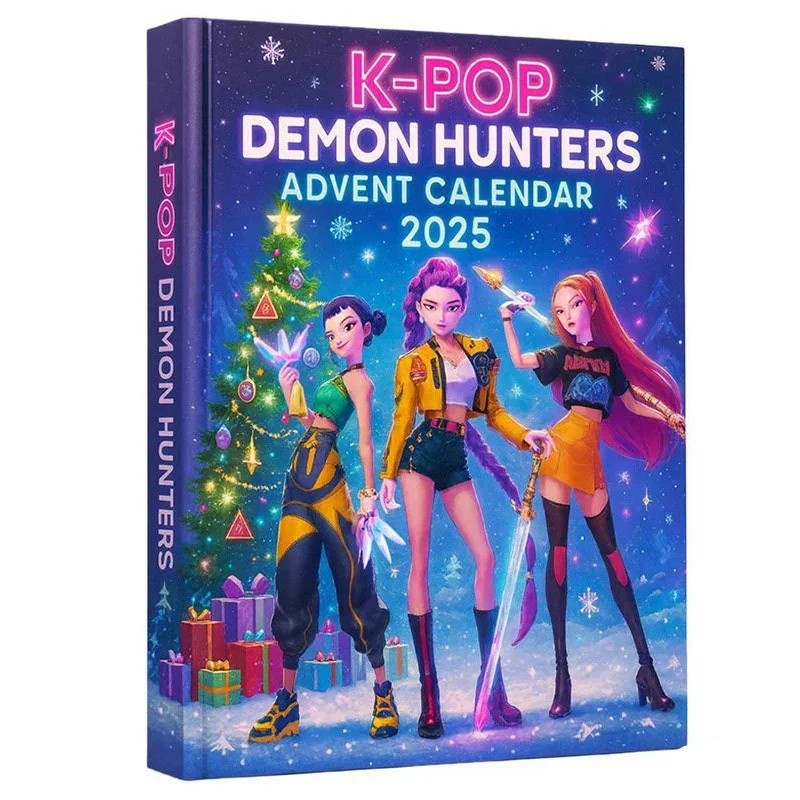 Na stanie Świąteczny K-pop Demon Hunting 24-częściowy Kalendarz Adwentowy Niespodzianka Blind Box K-pop Lalki Halloweenowe Pudełka Figurki Prezenty Zabawki dla Dzieci
