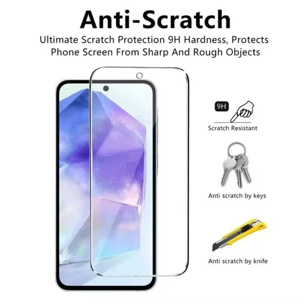 NNBILI 5 pezzi protezione schermo per Samsung A55 A15 A54 A34 A13 A14 A53 A52 A12 A33 A52S A32 A35 A71 A72 A51 A22 S10E vetro temperato
