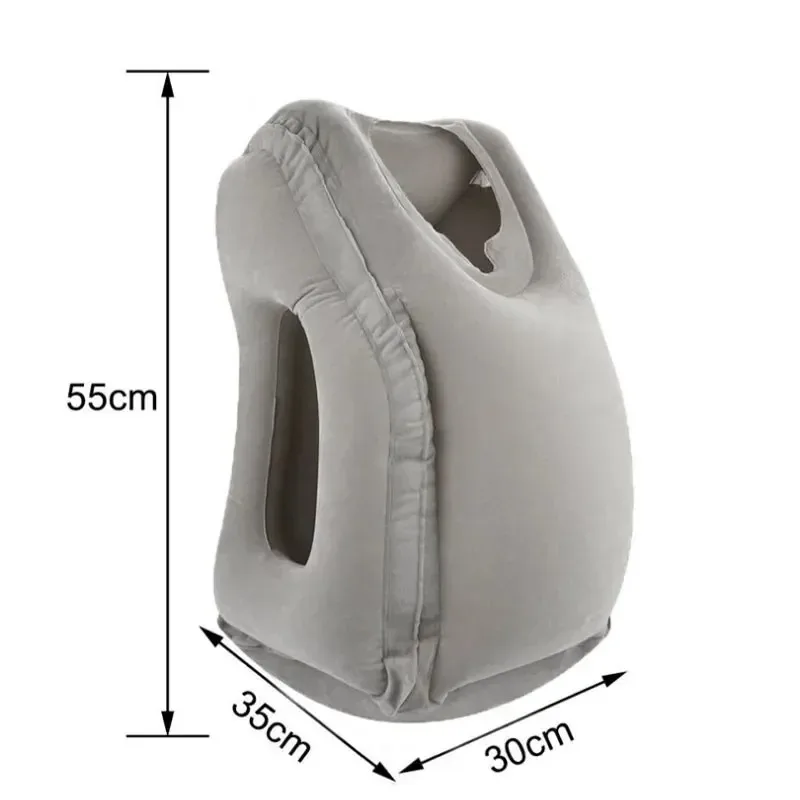 1 PC Inflatable Air Cushion หมอนท่องเที่ยว Headrest คางสนับสนุนสําหรับเครื่องบินเครื่องบิน Office REST คอ Nap หมอน
