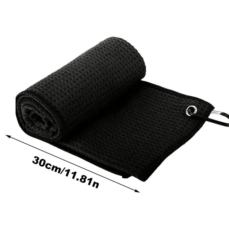Golf Towel Microfiber Fabric For Golf lovers Soft Absorbent Golf Club Cleaner Rag Clip Golf Accessories Golf Club Cleaning Towel