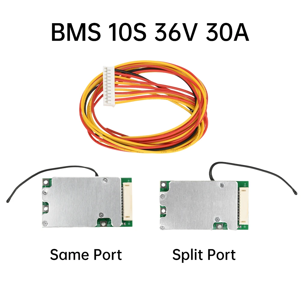 10S 36V 30A Same Port Split Port with Balanced Lithium Battery Protection Board Electric Vehicle Battery Protection Board BMS