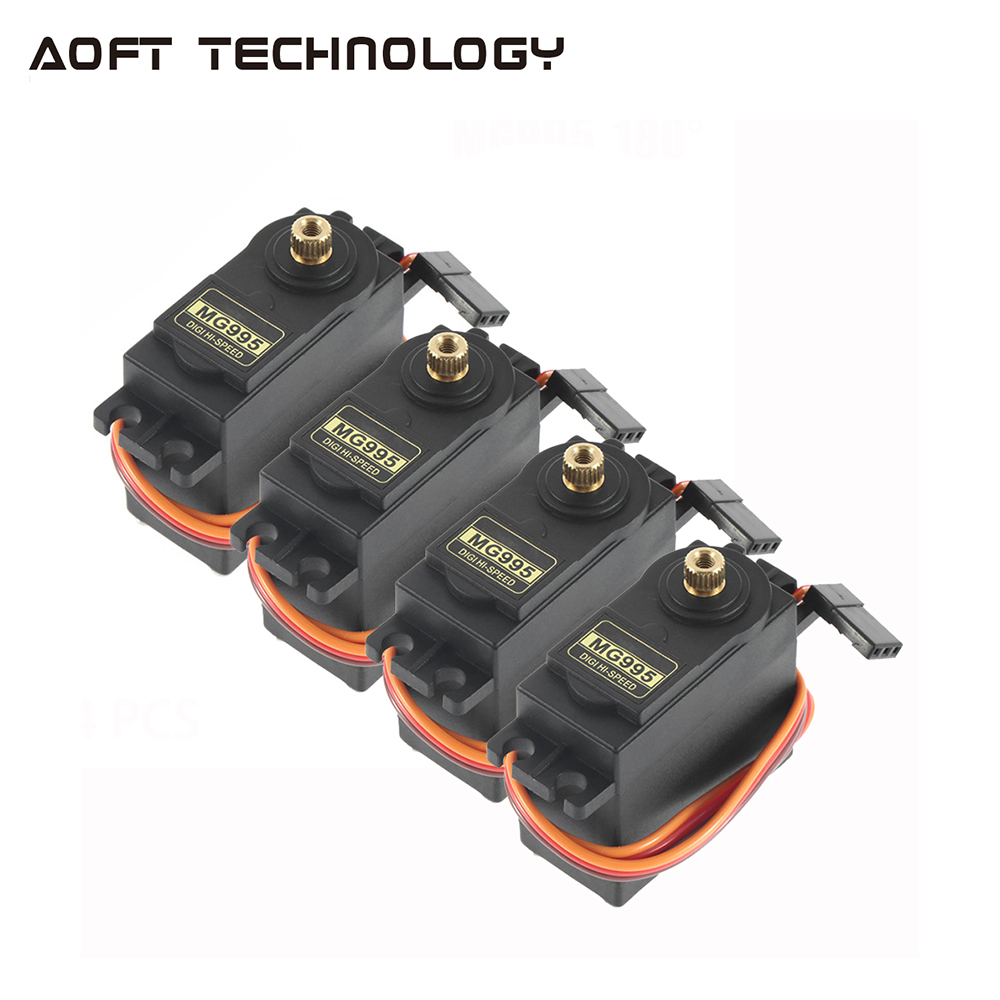 4PCS 13KG 15KG เซอร์โวดิจิตอล MG995 MG996R Servo เกียร์โลหะทั้งหมดสําหรับ JR รถ RC เฮลิคอปเตอร์เรือ Arduino UNO DIY