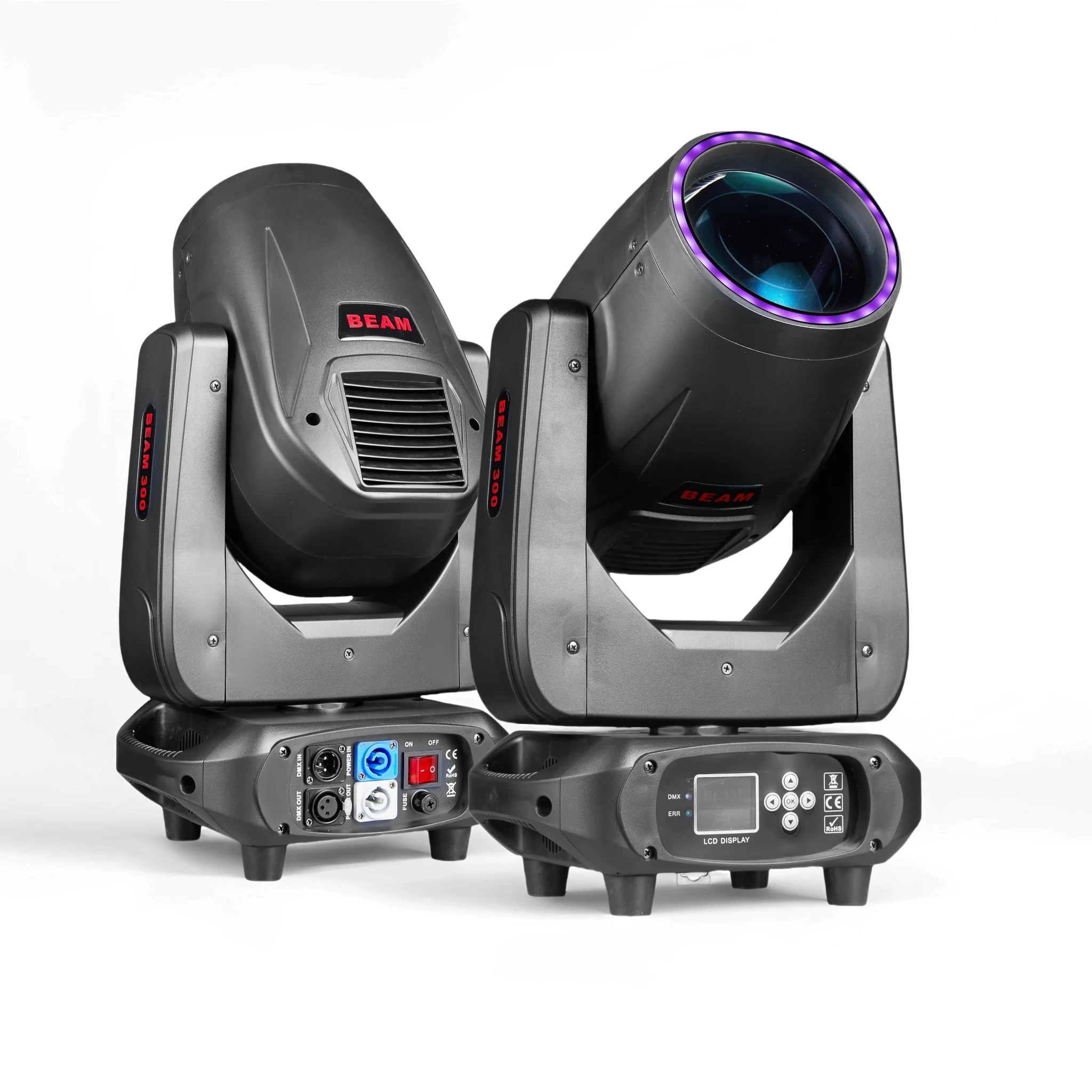 300 W Mini-Moving-Head-Licht mit Halo-Effekt, 14R Beam Wah Zoom Sharpy, 16 Kanäle, 48 rotierende Prismen für DMX-Bühnen-DJ-Lichter