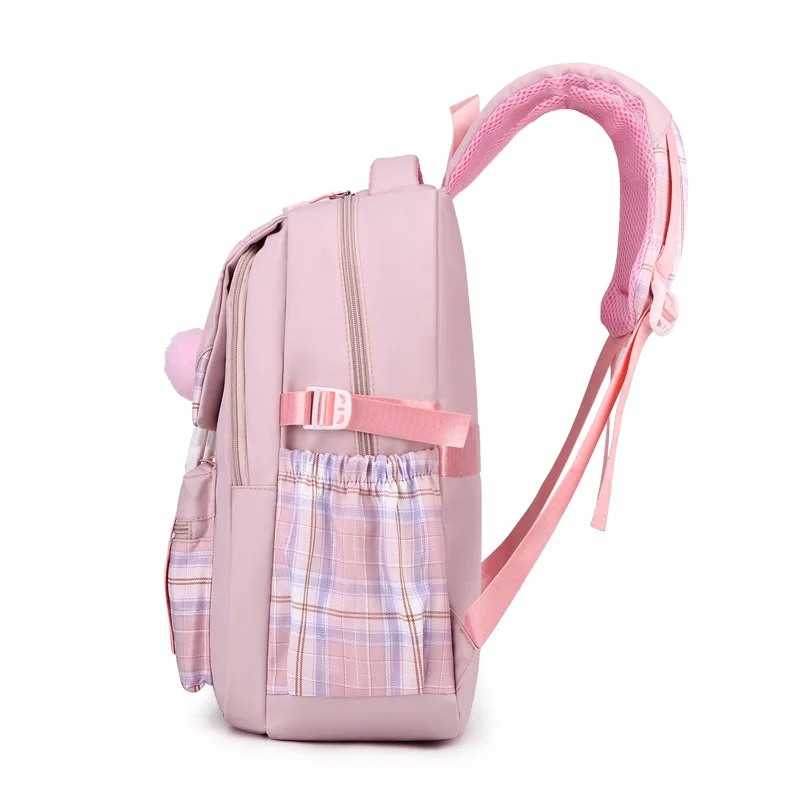 디즈니 릴로와 스티치 패션 고용량 대학 배낭 Mochila 여성 노트북 학교 가방 귀여운 소녀 여행 가방