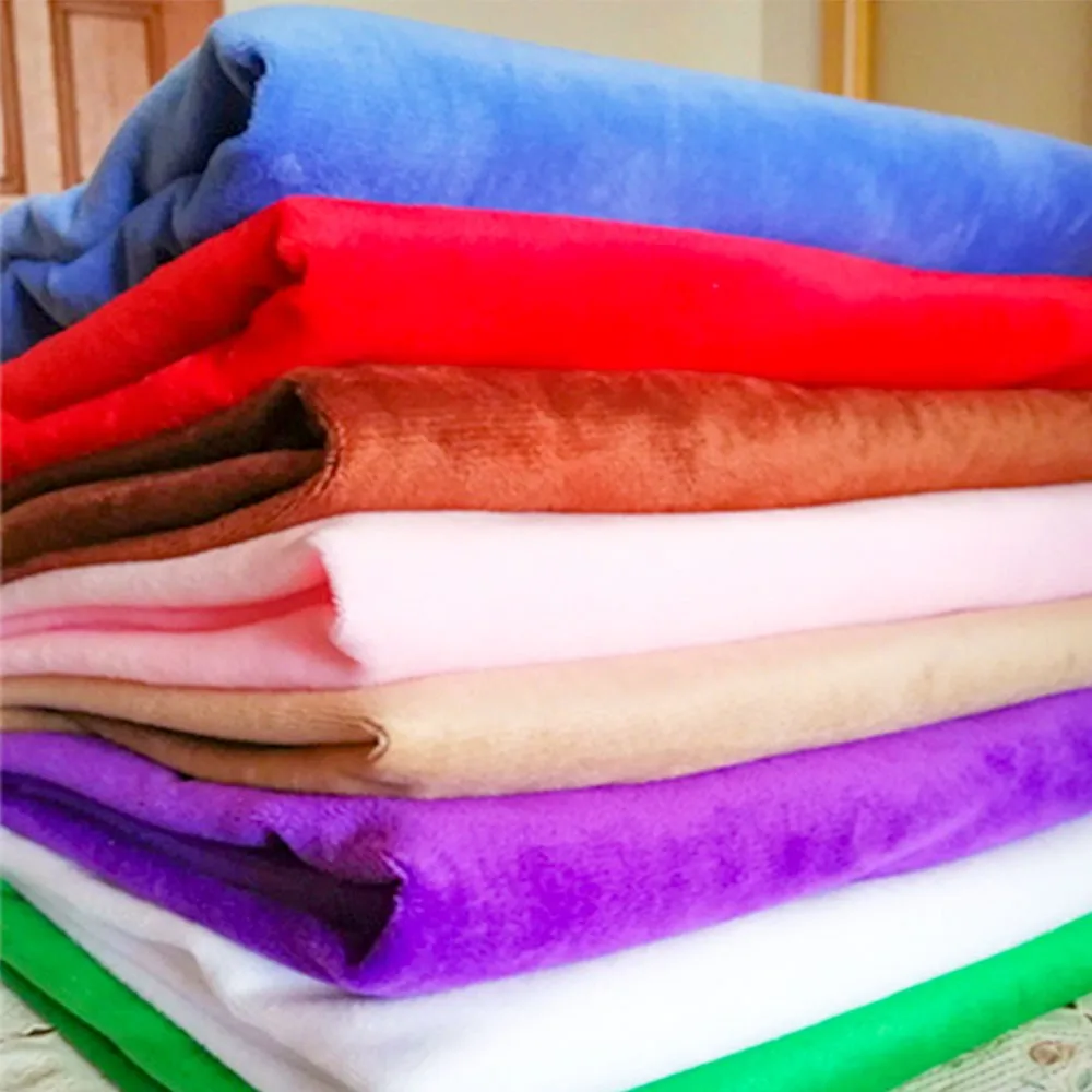 45 x 150 cm schlichter kurzer Plüsch-Samtstoff für DIY handgefertigte Bettwäsche, Blatt, Quilten, Nähen, Kleidung, Mantel, Futter, Sofabezug, Tasche, Dekor