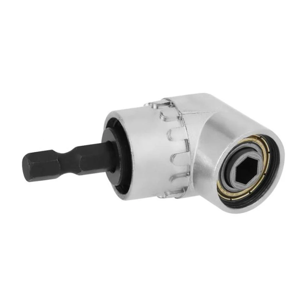 1 Bộ Lục Giác Hơi Góc 105 Độ Tua Vít Ổ Cắm Giá Đỡ Adapter Có Thể Điều Chỉnh Bit Khoan Góc Vít Đợt Đầu Đen Bạc
