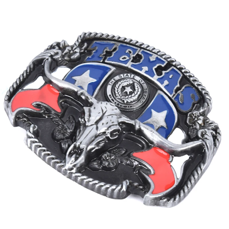 Fivela de cinto de couro para homens, vaqueiro, vaqueira, touro, texas, vintage, punk