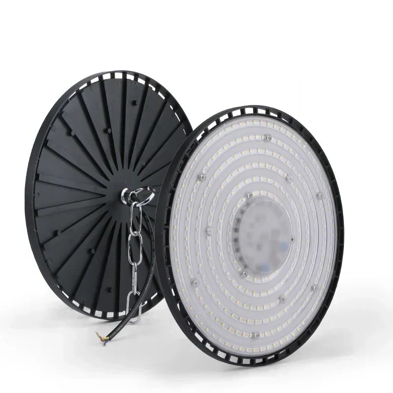 Luces altas para bahía 100/150/200W 220V superbrillantes 6000K UFO LED impermeable mercado comercial almacén garaje iluminación Industrial