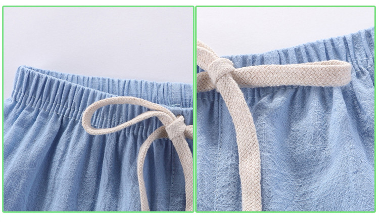 Pantalones cortos de algodón y lino para niños y niñas, Shorts holgados de Color caramelo, informales, cómodos, de 2 a 10 años