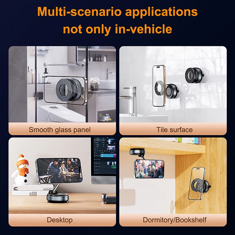 Xiaomi Vacuum Magnet Phone Bracket Multi-angles Adjustment Strong Magnetic Suck Design Foldable Car Holder For Navigation Stand