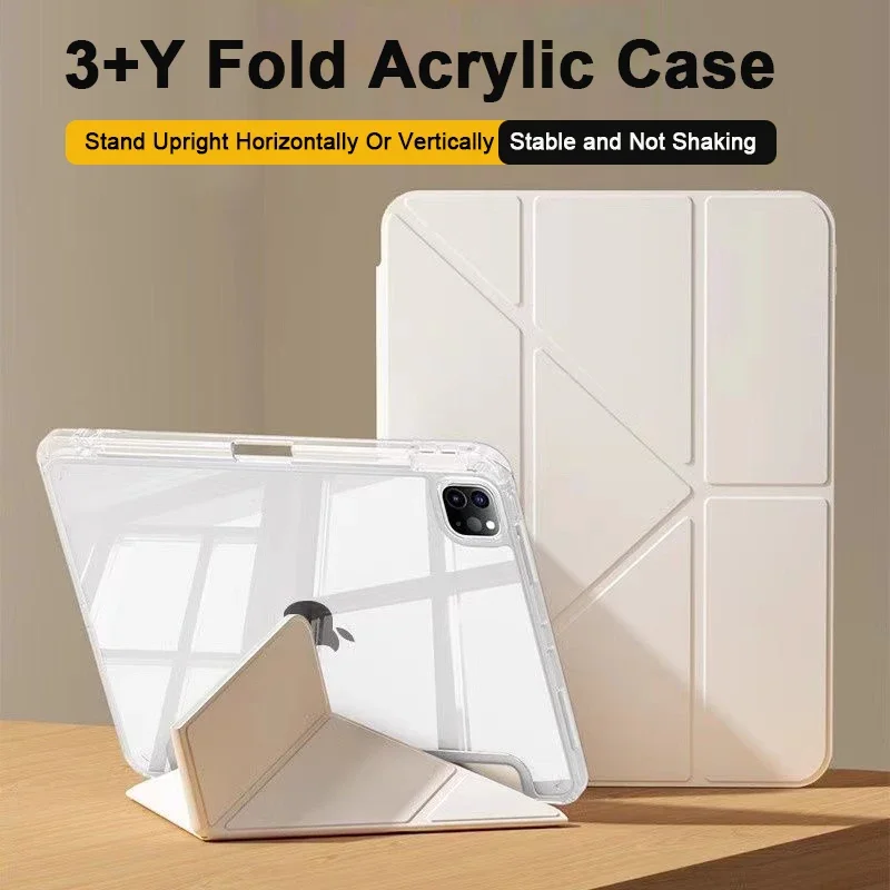 For iPad Air 5 Air 11 A16 11th M3 iPad Pro 11 12.9 13 10th 10.9 10.2 9th 8th 7th 6th 5th 9.7 Mini 7 6 Smart Case with Pen Holder