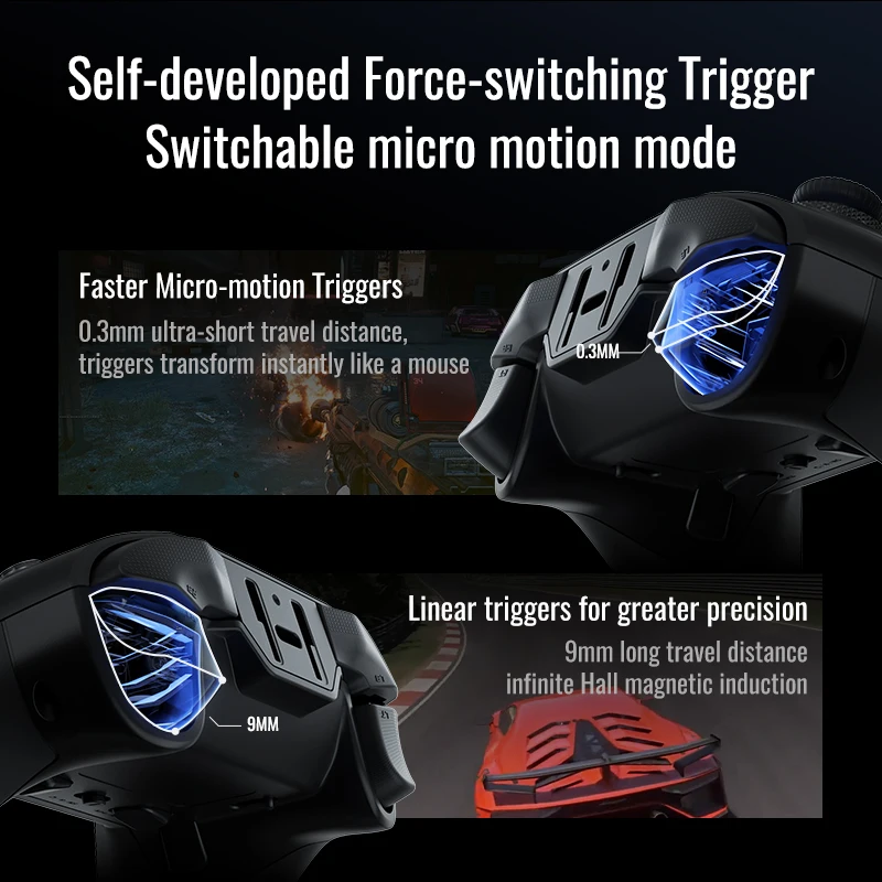 New Flydigi Vader 4 Pro Gaming Controller, Force-switchable Tirgger Support,With Hall Rocker For PC/NS/Mobile/TV Box, PC Gamer